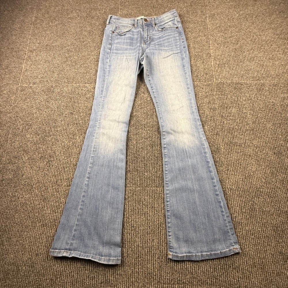 Banana Republic Jeans Womens 27R‎ Premium Denim Flare Light Wash Stretch